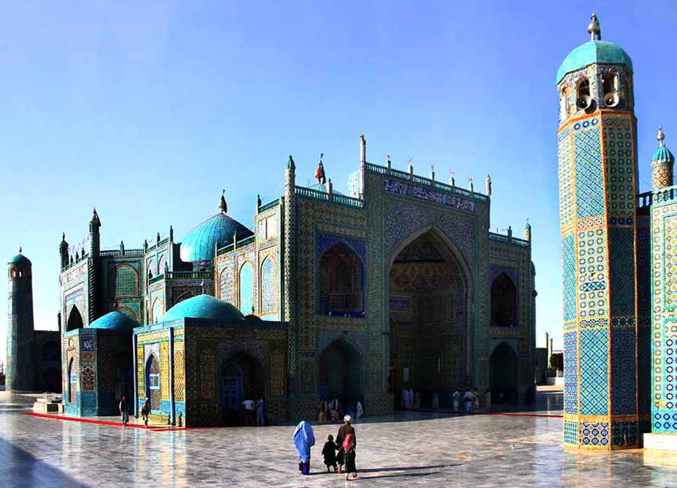 Blue Mosque of Mazar-i-Sharif, a landmark associated with Afghanistan