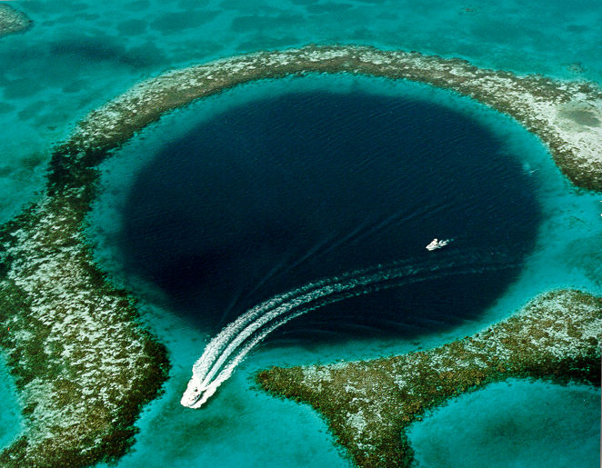 Great Blue Hole, a landmark associated with Belize