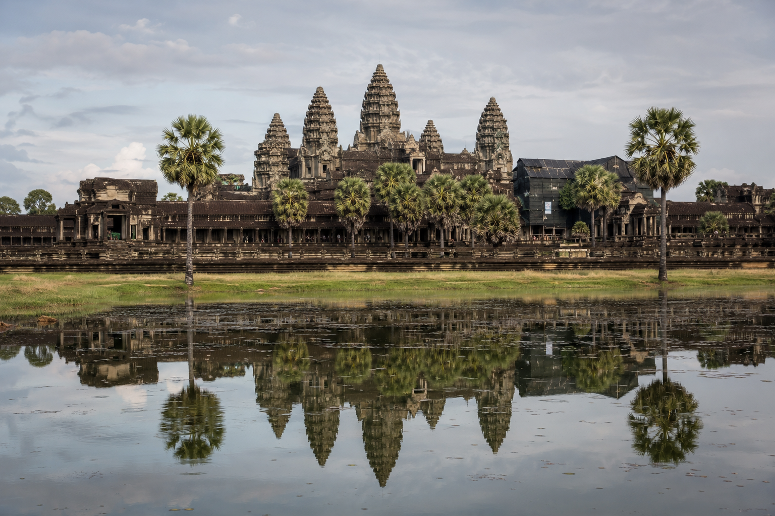 Angkor Wat, a landmark associated with Cambodia