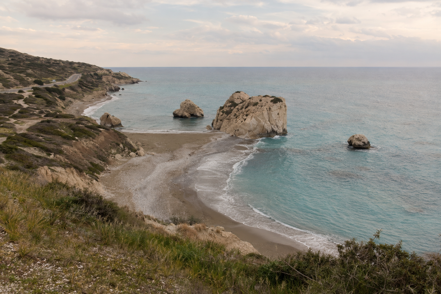 Petra tou Romiou, a landmark associated with Cyprus