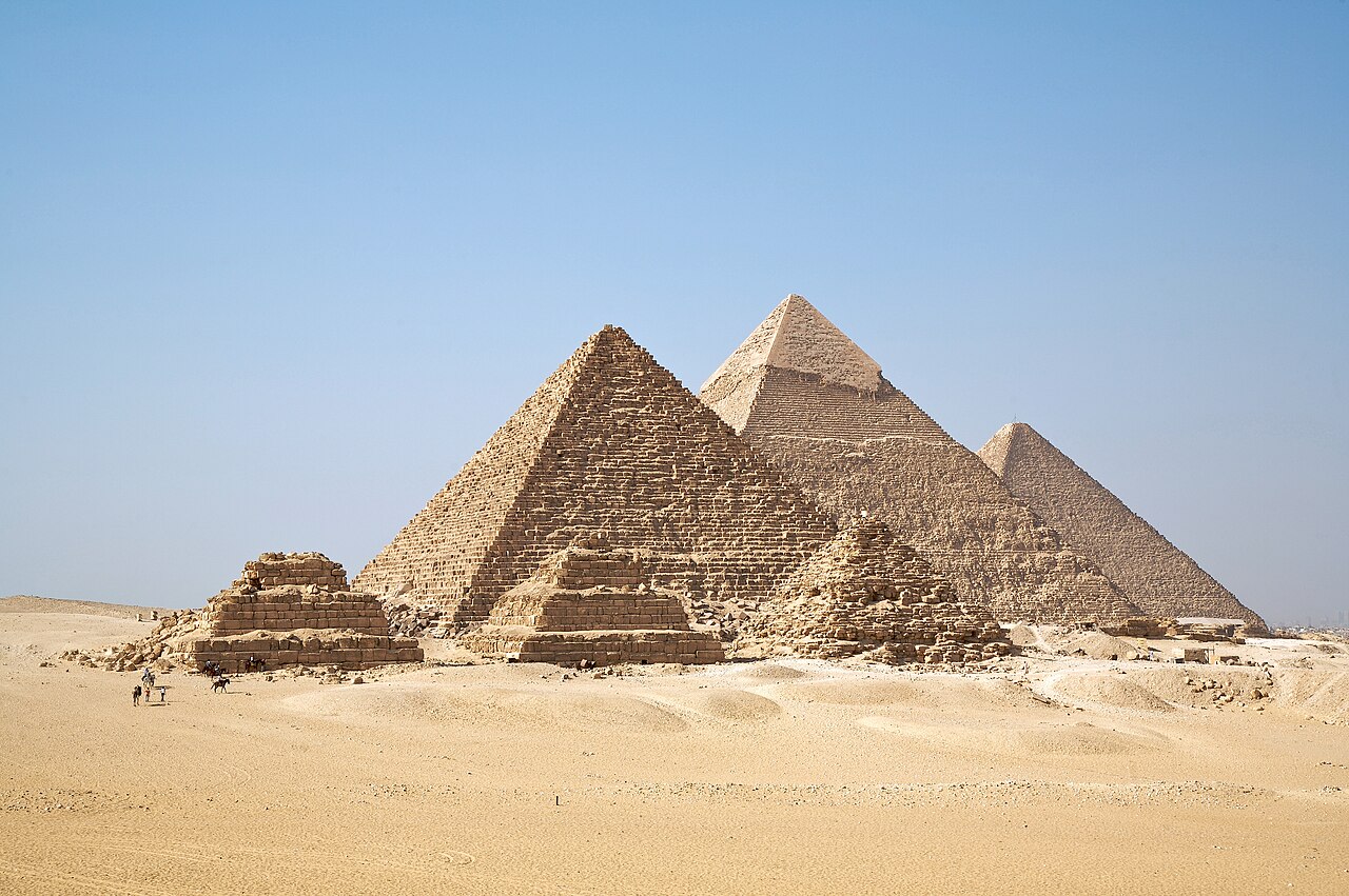 Pyramids of Giza, a landmark associated with Egypt