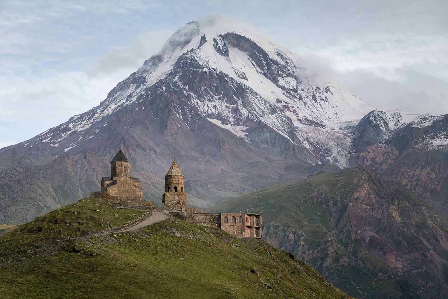 Gergeti Trinity Church, a landmark associated with Georgia