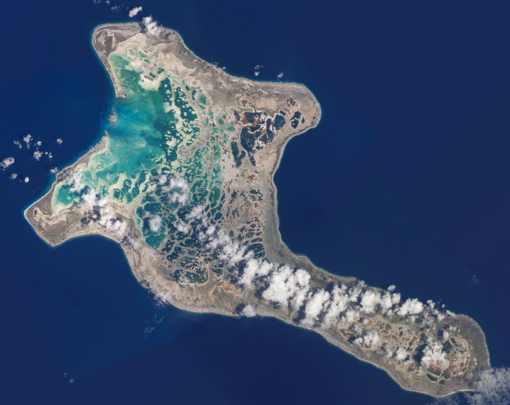 Kiritimati, a landmark associated with Kiribati