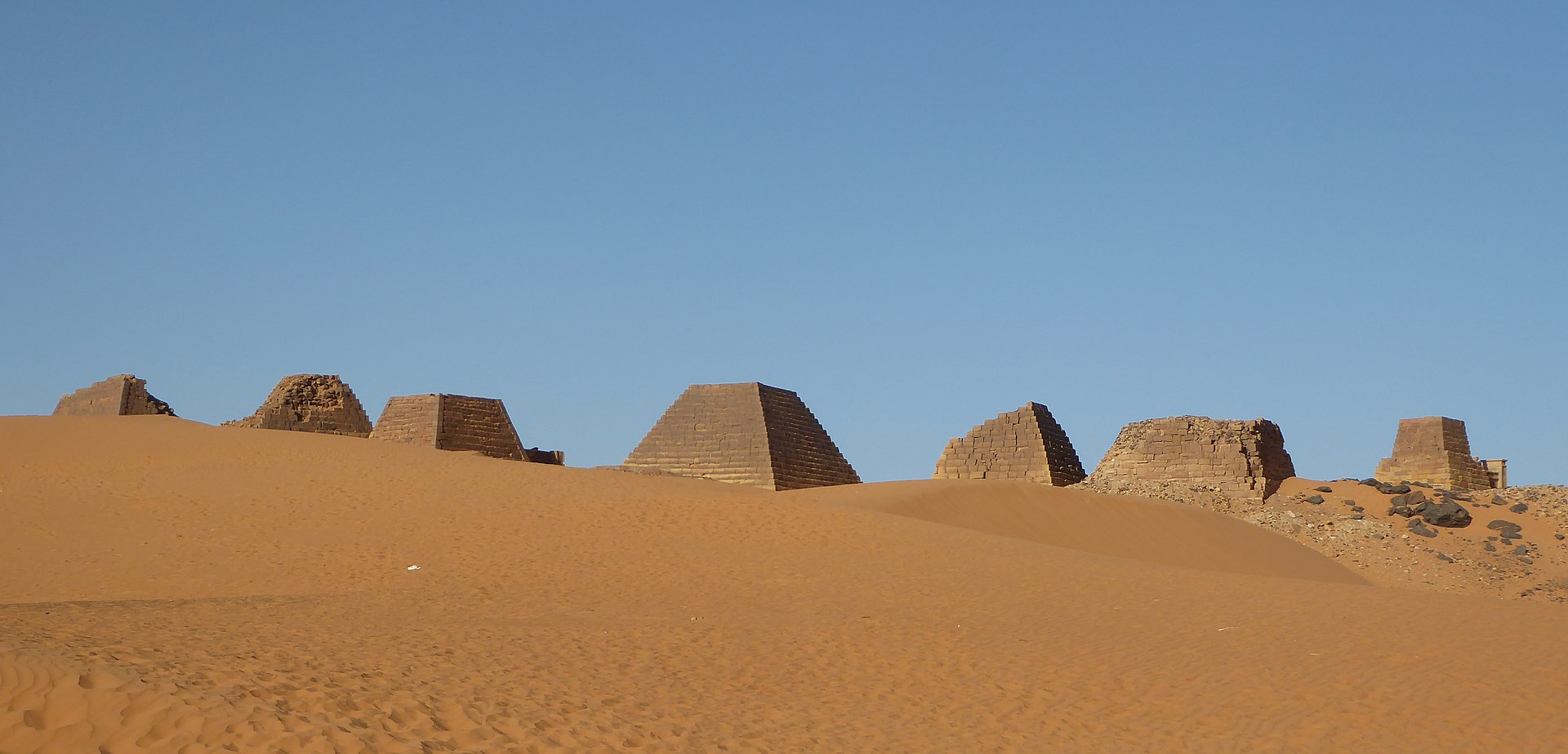 Meroe Pyramids, a landmark associated with Sudan