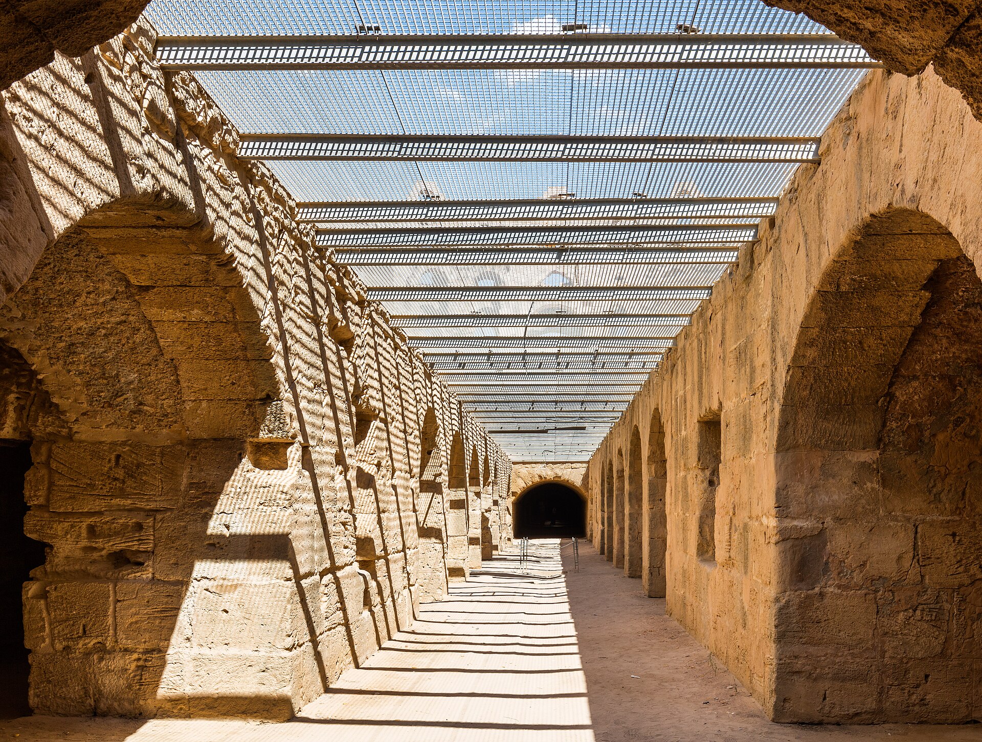 Amphitheatre of El Jem, a landmark associated with Tunisia