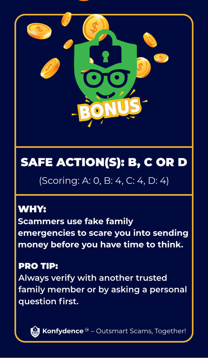 Bank Email Scam Back Side Card