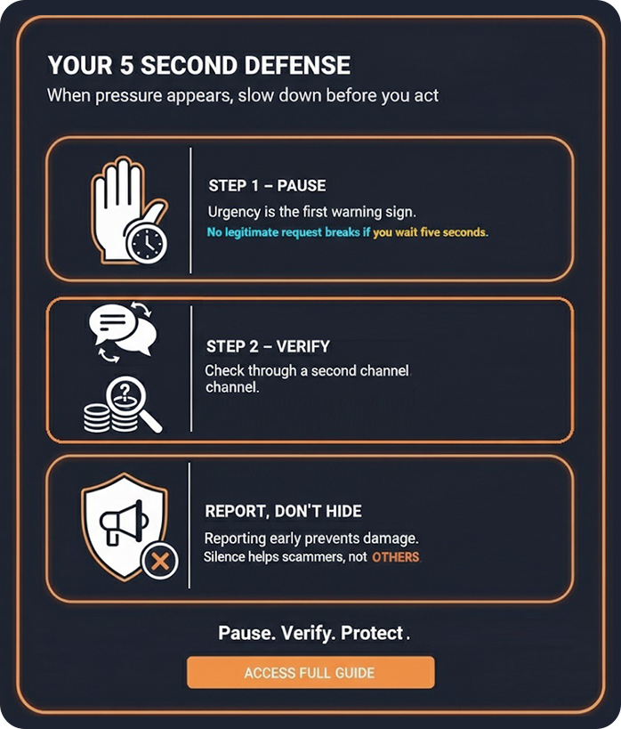 YOUR 5 SECOND DEFENSE